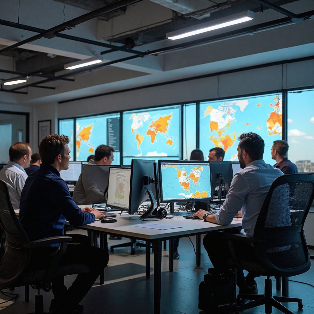 Equipo de GeoArgentina en oficina