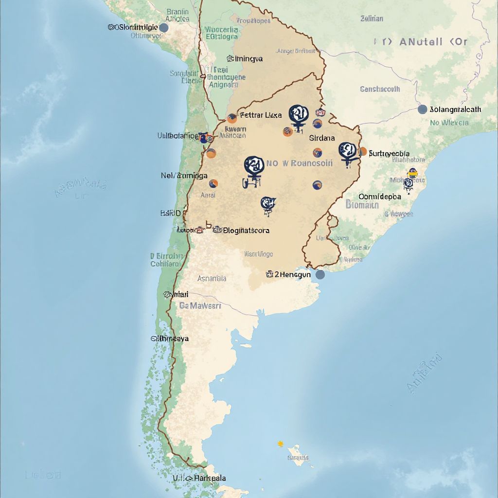 Mapa de estaciones de servicio en Argentina